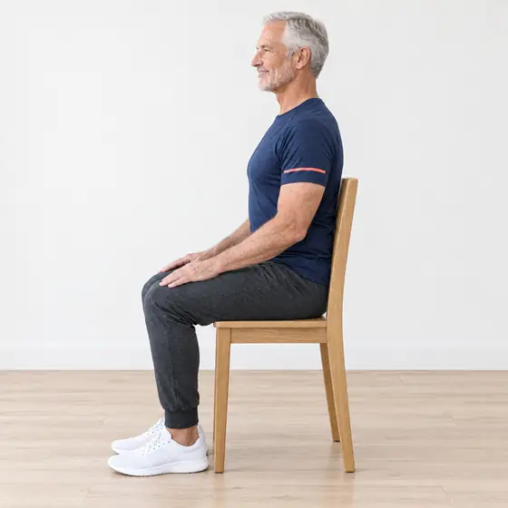 Chin Tucks: Sit tall, eyes looking straight ahead.