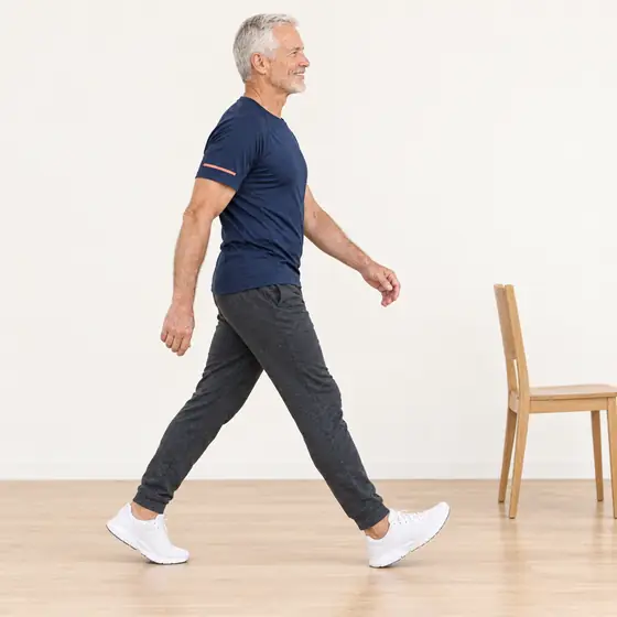 Heel-to-Toe Steps: Take a step forward.